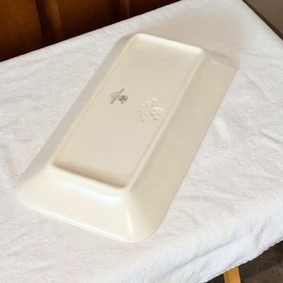 Pfaltzgraff Tea Rose, Basket weave Tray Dish 12.25” x 6.5” Floral Farmhouse - Picture 7 of 8